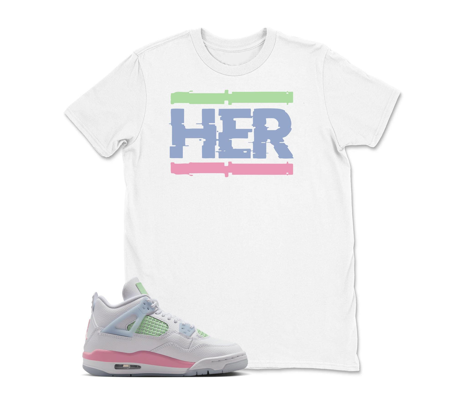 HER - 4 Retro Valentines Day 2026 GS Medium Soft Pink Blue Green T shirt