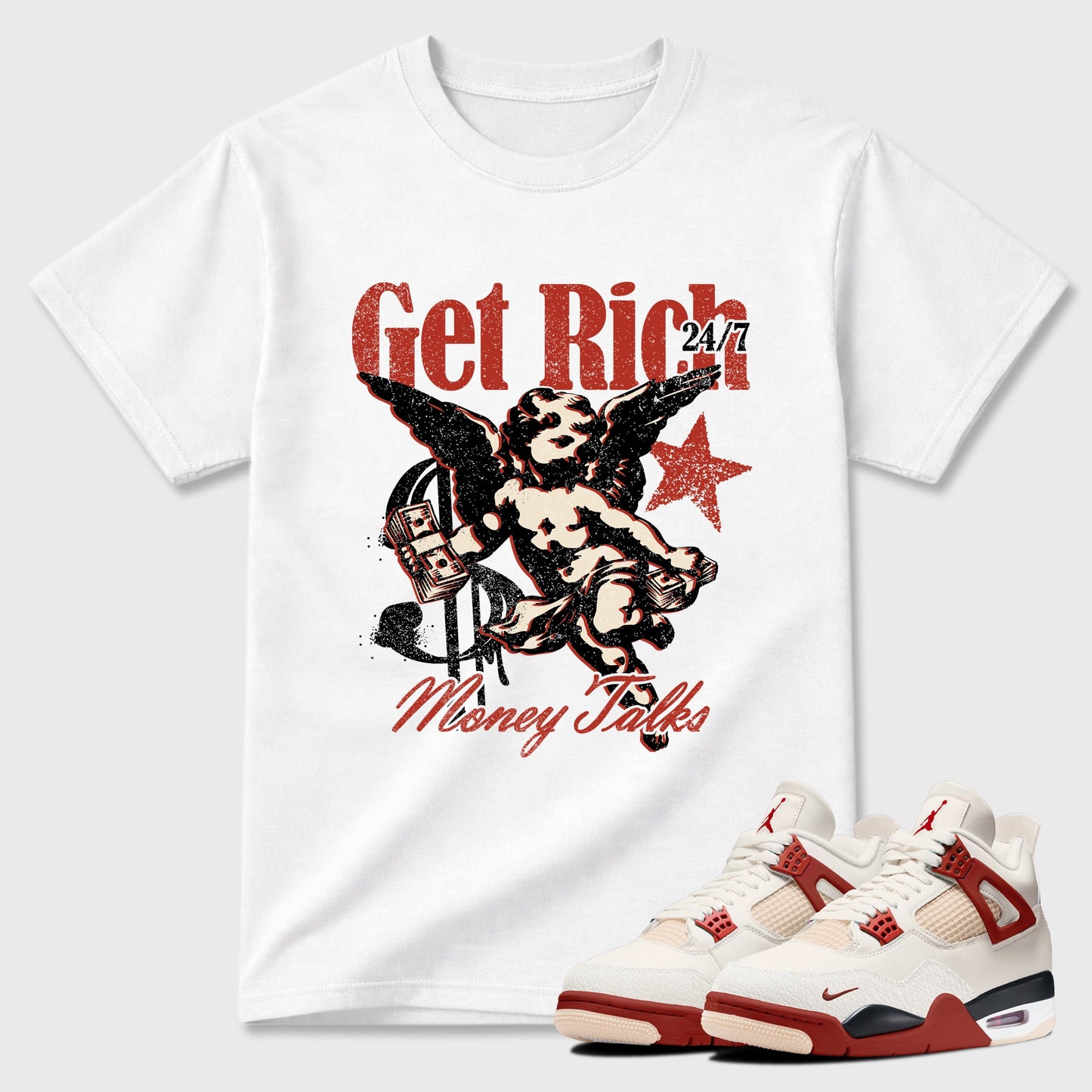 Get Rich Sneaker Tees - Air Jordan 4 Brick After Brick