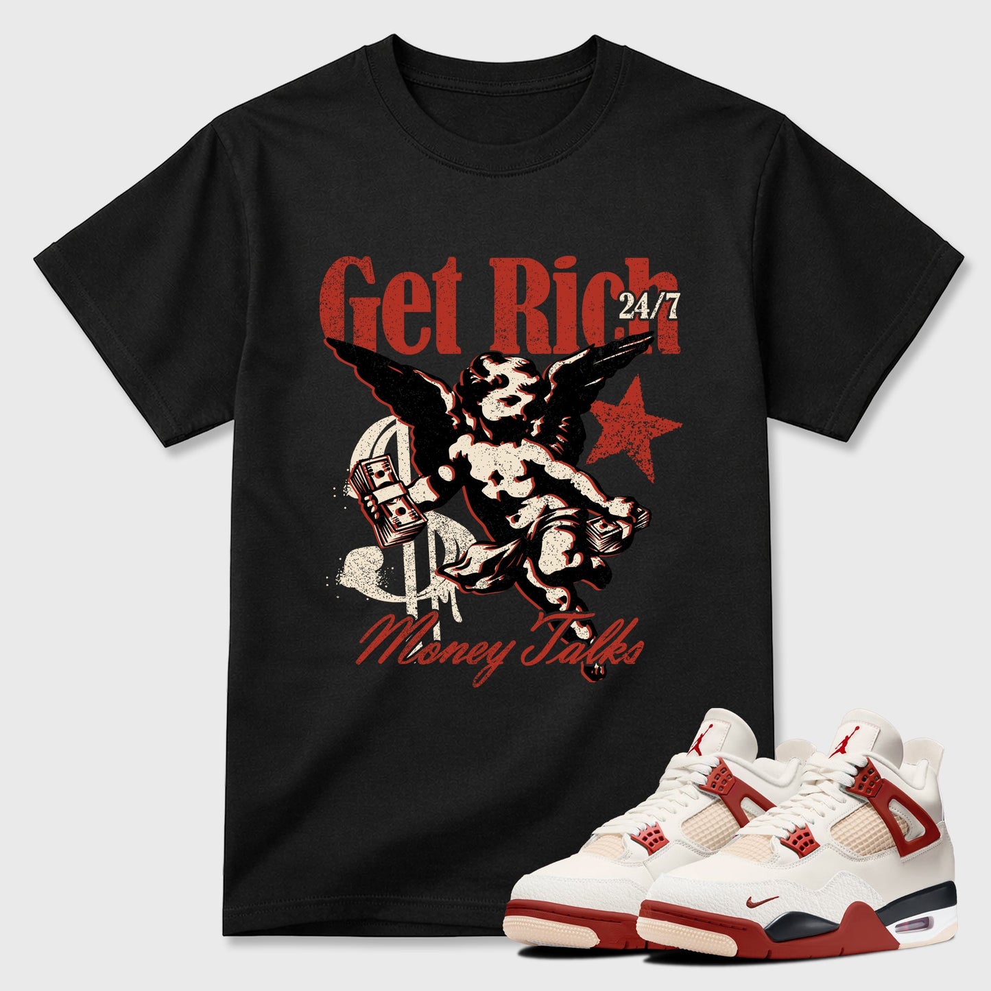 Get Rich Sneaker Tees - Air Jordan 4 Brick After Brick
