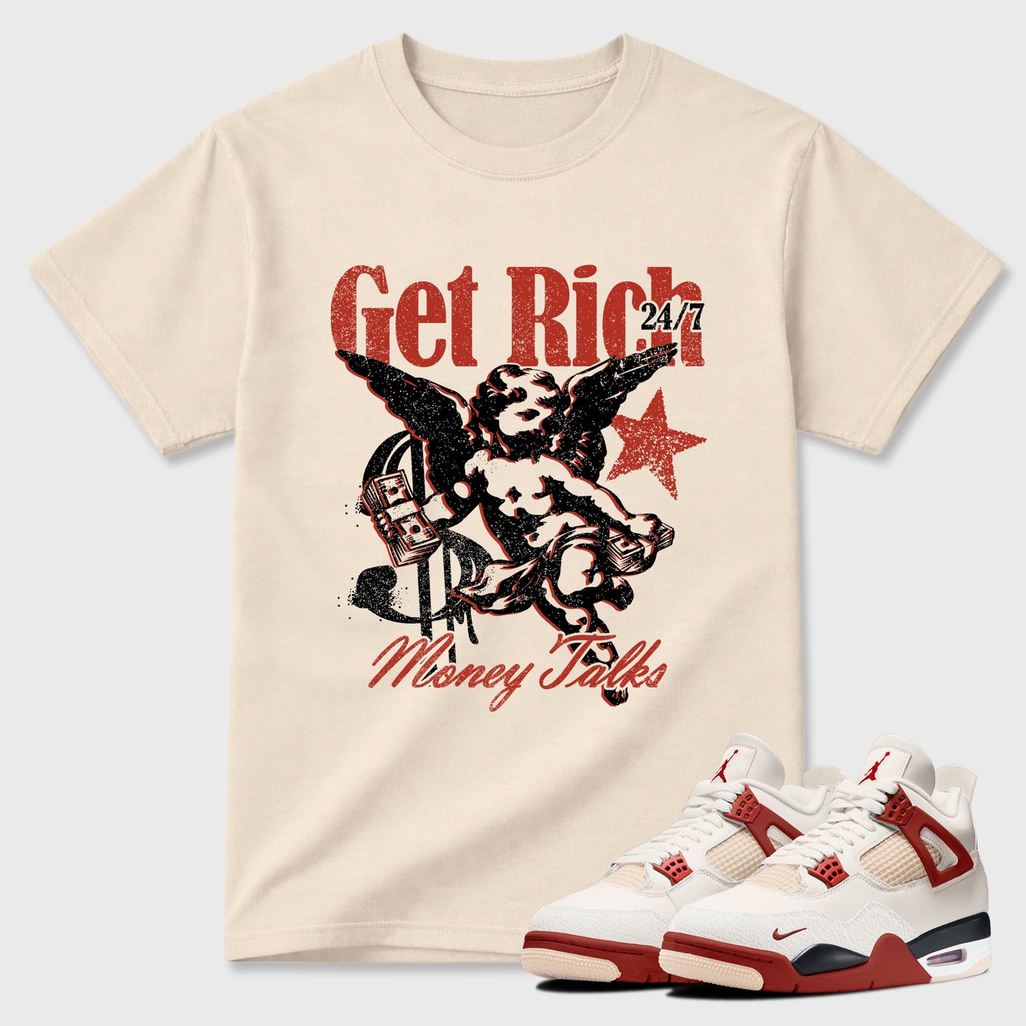 Get Rich Sneaker Tees - Air Jordan 4 Brick After Brick