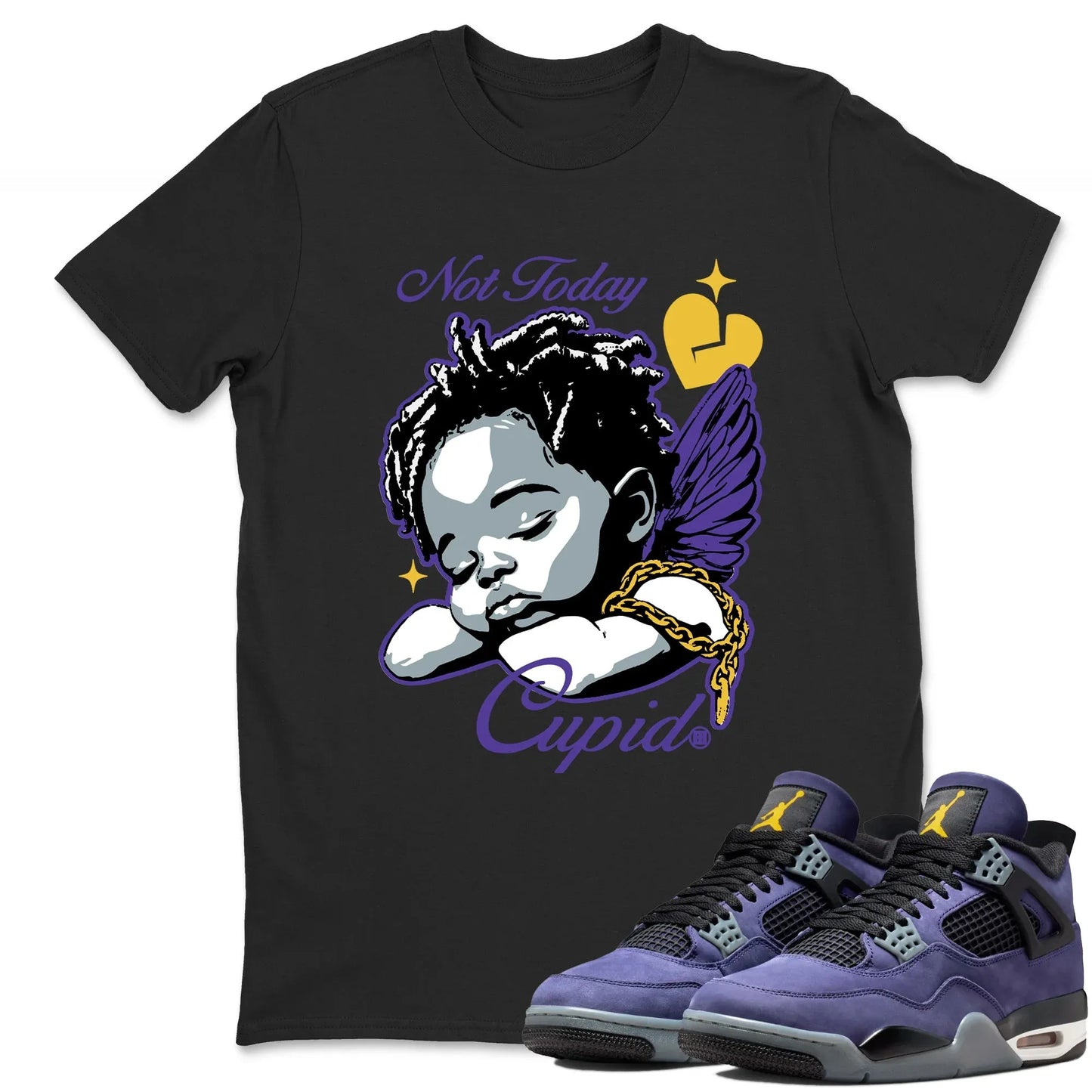 Not Today Cupid RUNIX Sneaker Tees - Air Jordan 4 Lakeshow