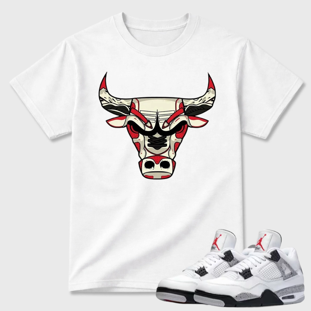 BULL!Jordan 4 Flight Club Sneaker Mactching T-Shirt