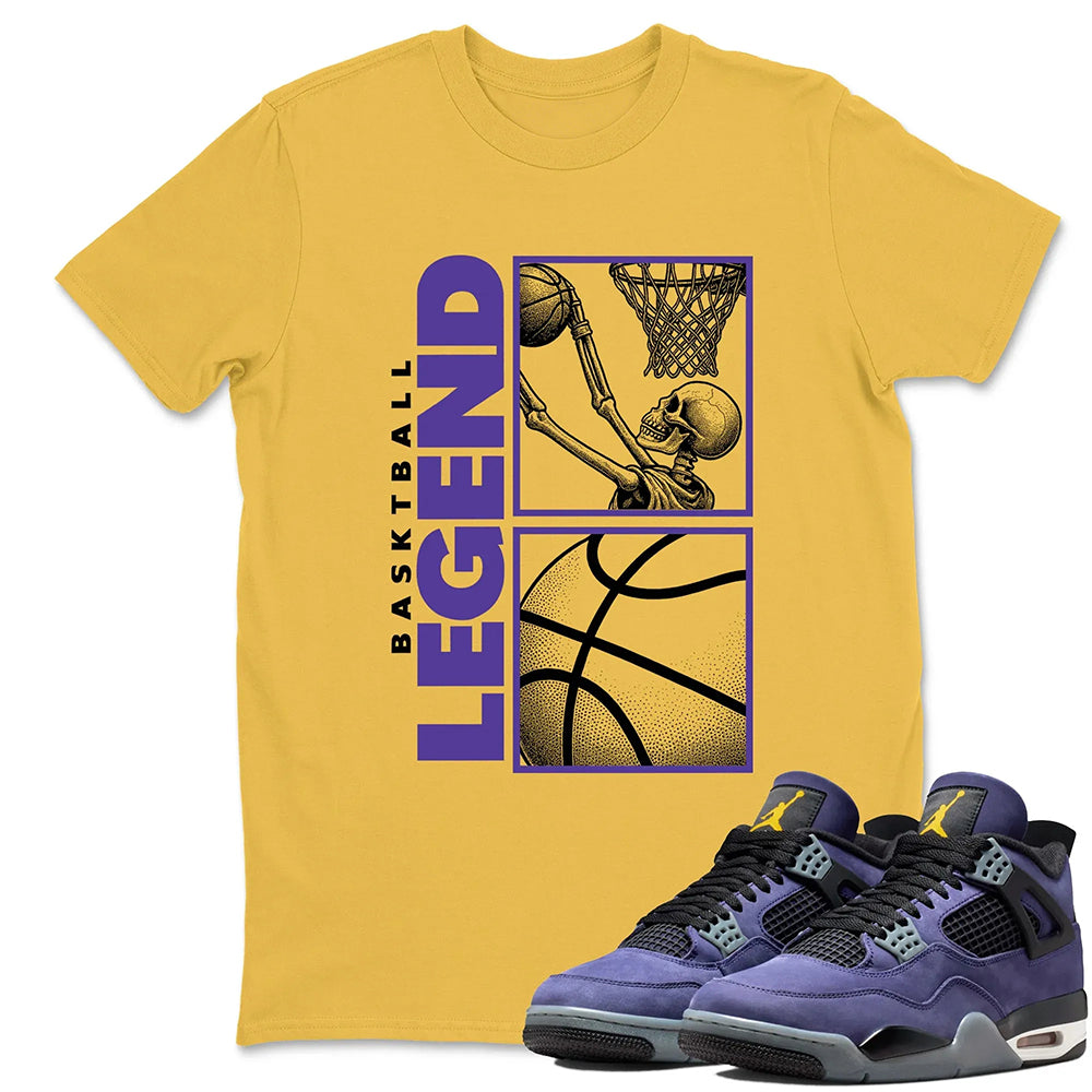 Basketball Legend RUNIX  Sneaker Tees - Air Jordan 4 Lakeshow