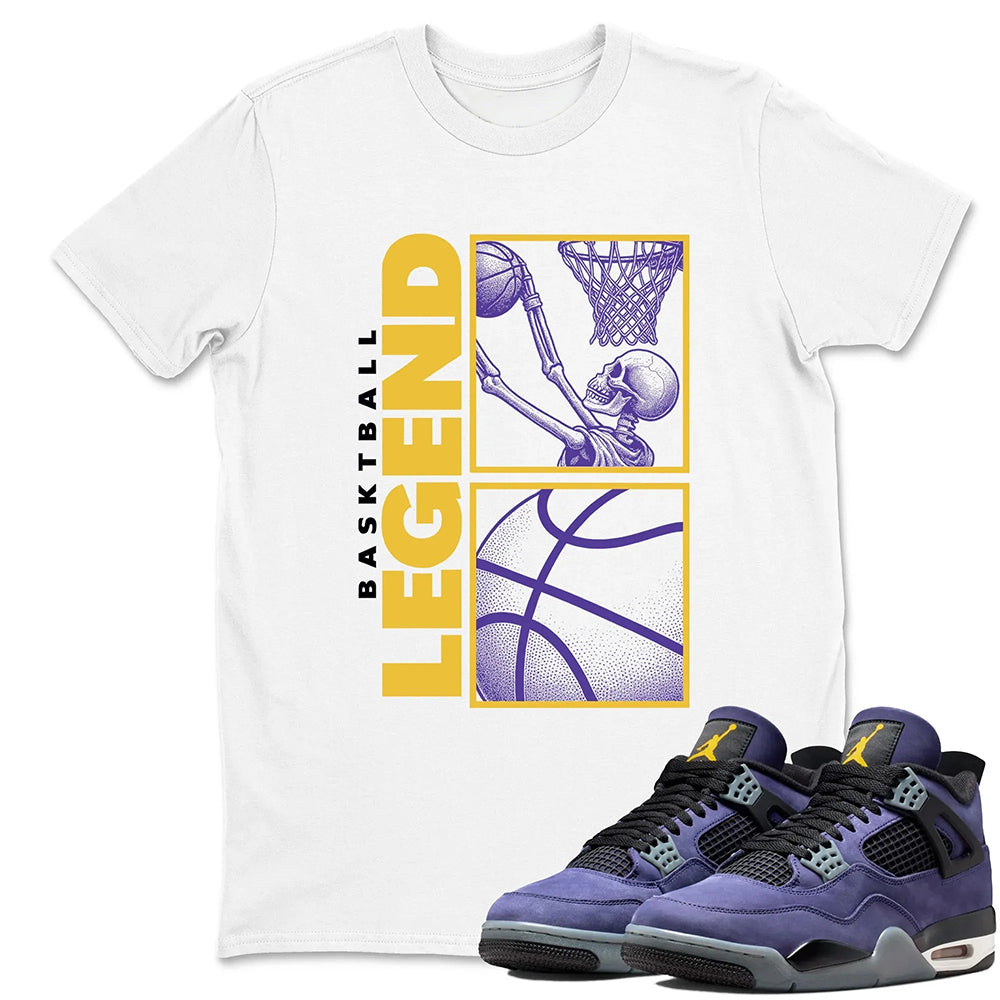 Basketball Legend RUNIX  Sneaker Tees - Air Jordan 4 Lakeshow