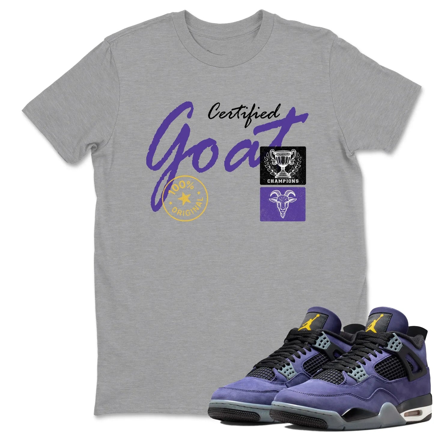 Certified Goat RUNIX Sneaker Tees - Air Jordan 4 Lakeshow