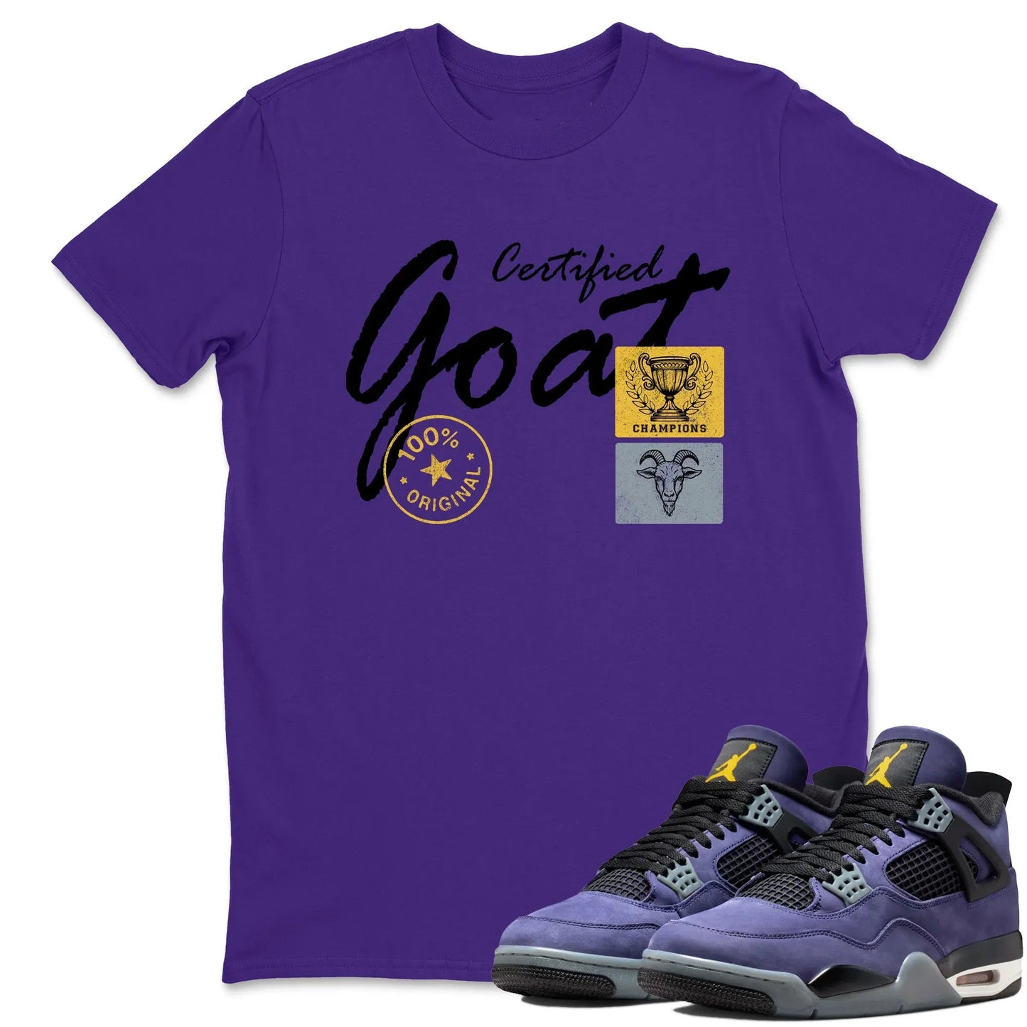 Certified Goat RUNIX Sneaker Tees - Air Jordan 4 Lakeshow