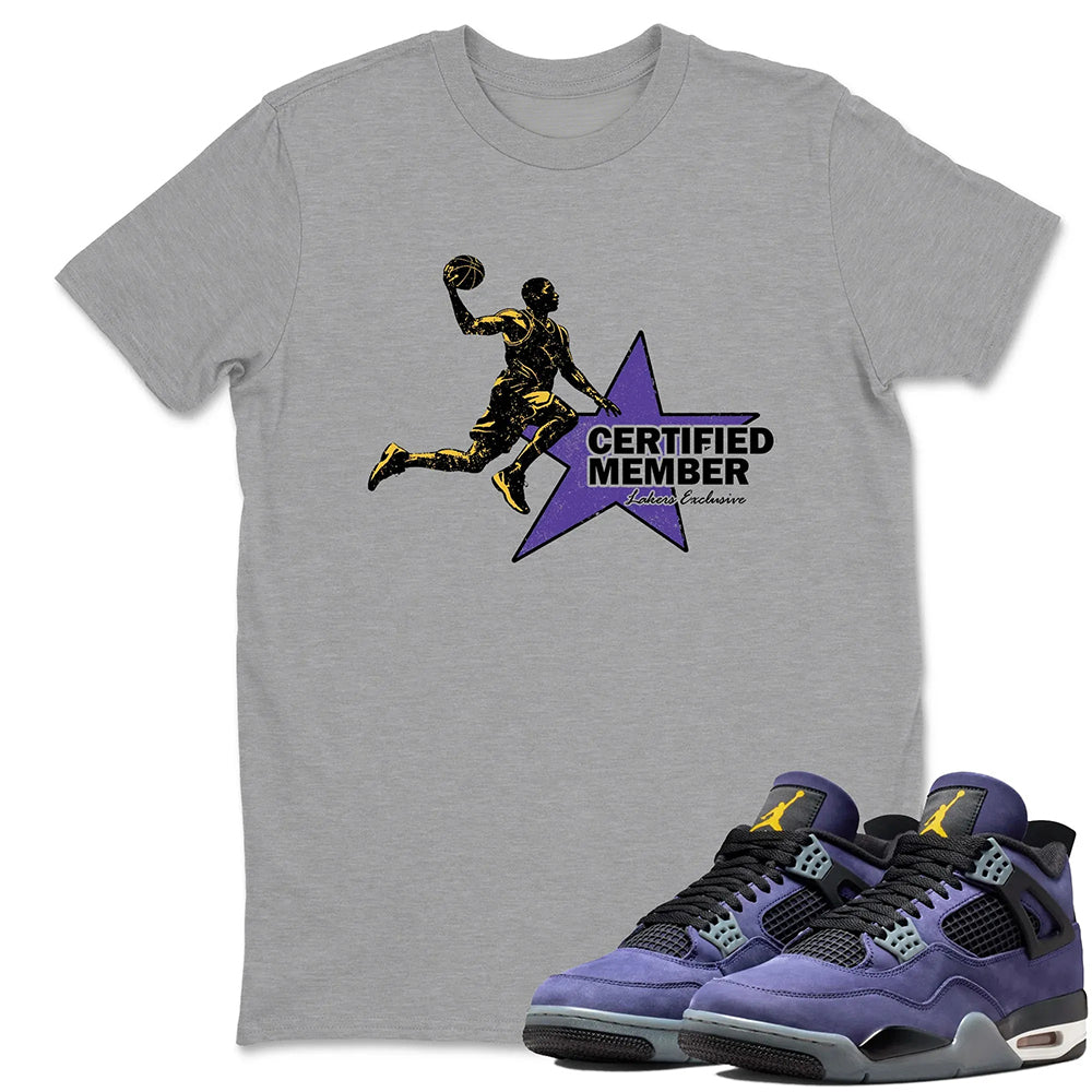 Certified Member RUNIX  Sneaker Tees - Air Jordan 4 Lakeshow