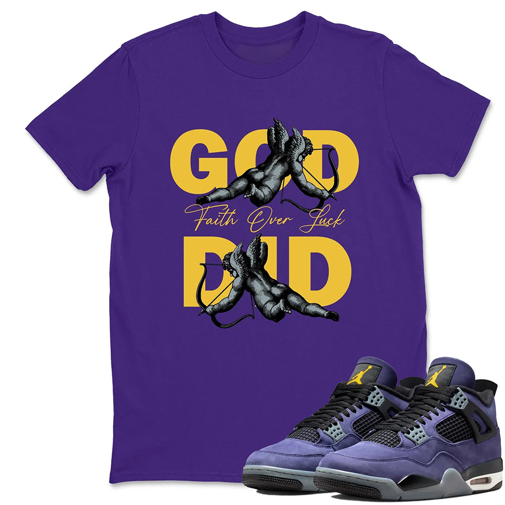God Did RUNIX  Sneaker Tees - Air Jordan 4 Lakeshow