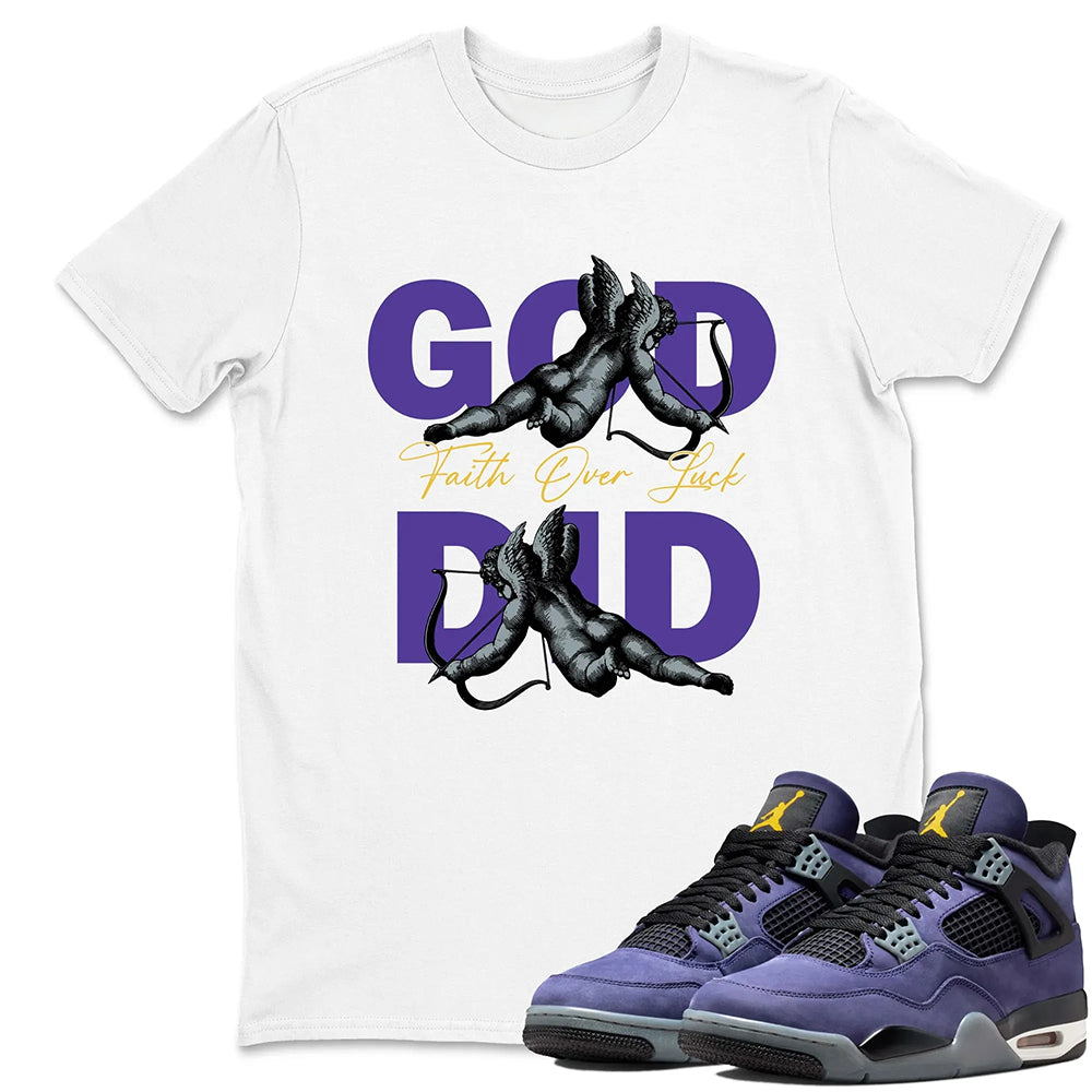 God Did RUNIX  Sneaker Tees - Air Jordan 4 Lakeshow
