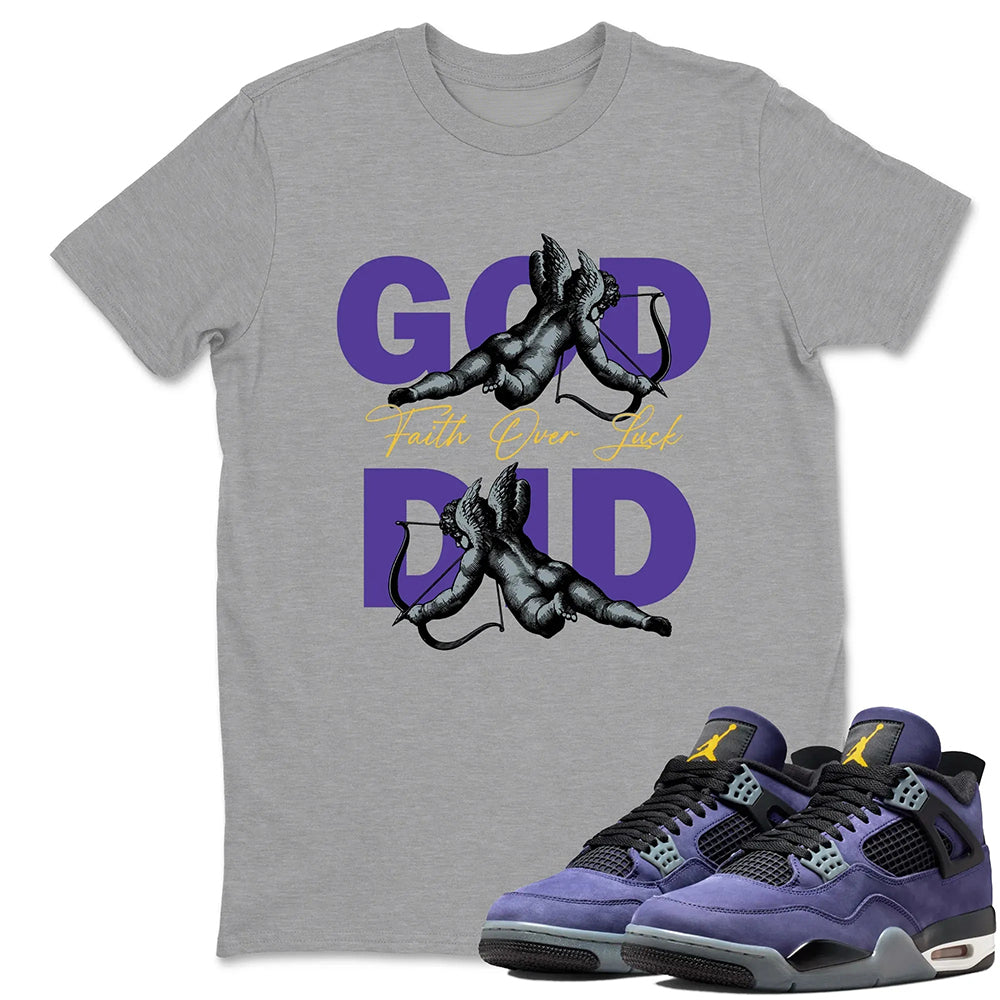 God Did RUNIX  Sneaker Tees - Air Jordan 4 Lakeshow