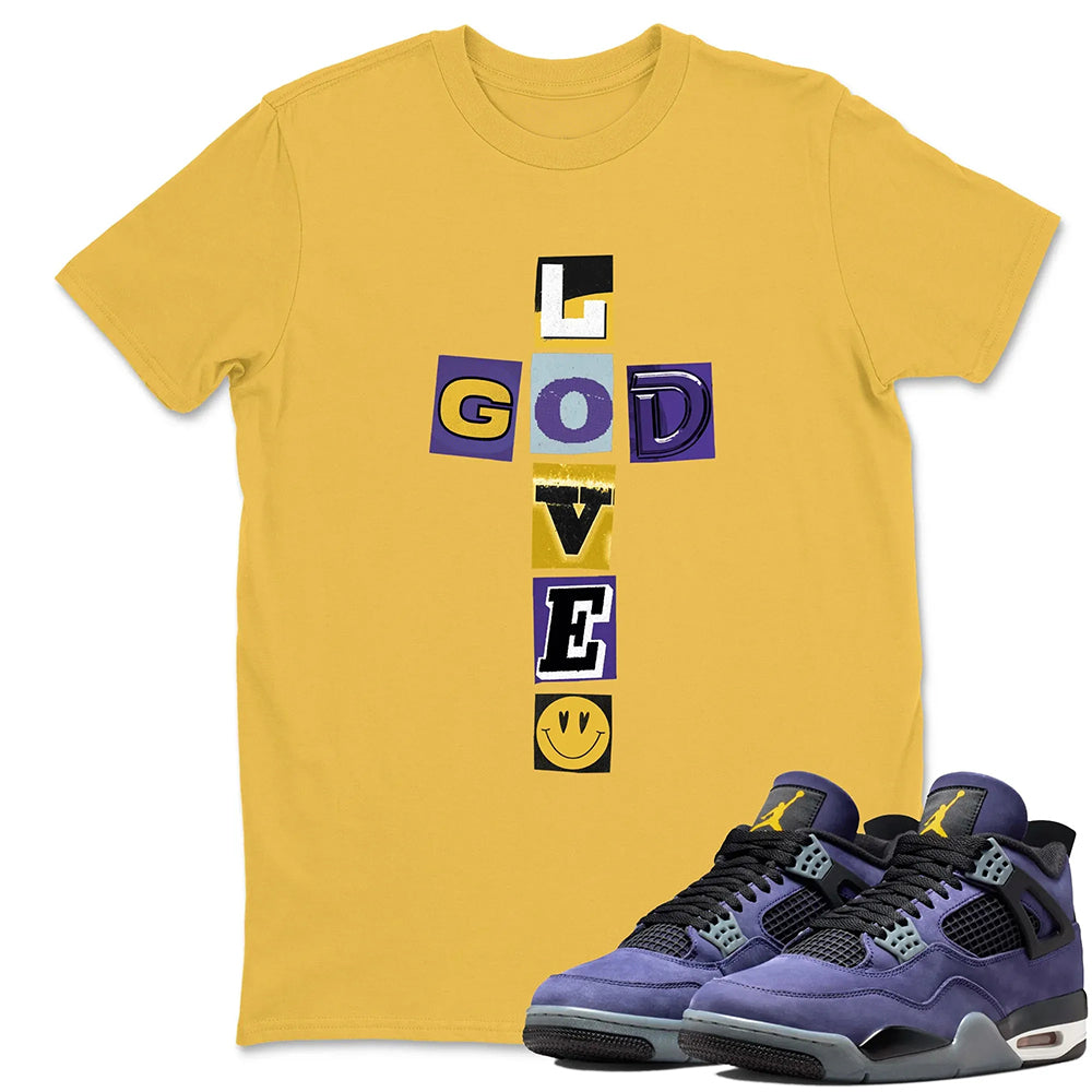 God Love RUNIX  Sneaker Tees - Air Jordan 4 Lakeshow