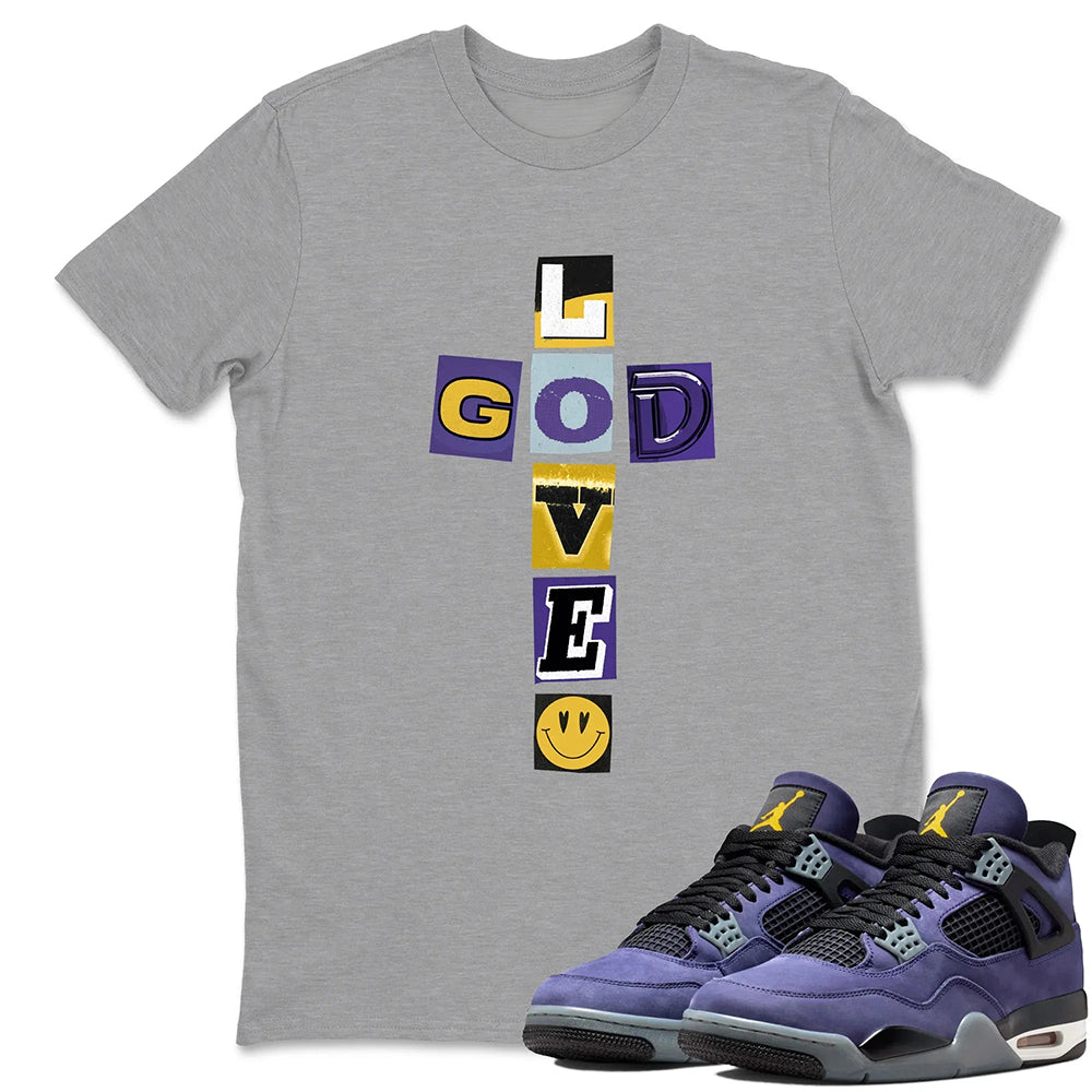 God Love RUNIX  Sneaker Tees - Air Jordan 4 Lakeshow