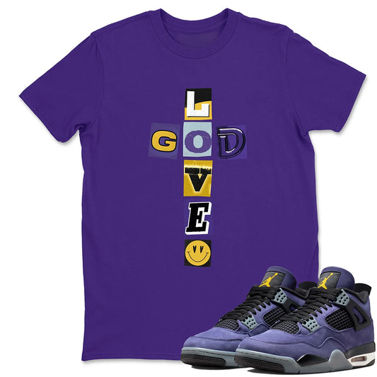 God Love RUNIX  Sneaker Tees - Air Jordan 4 Lakeshow