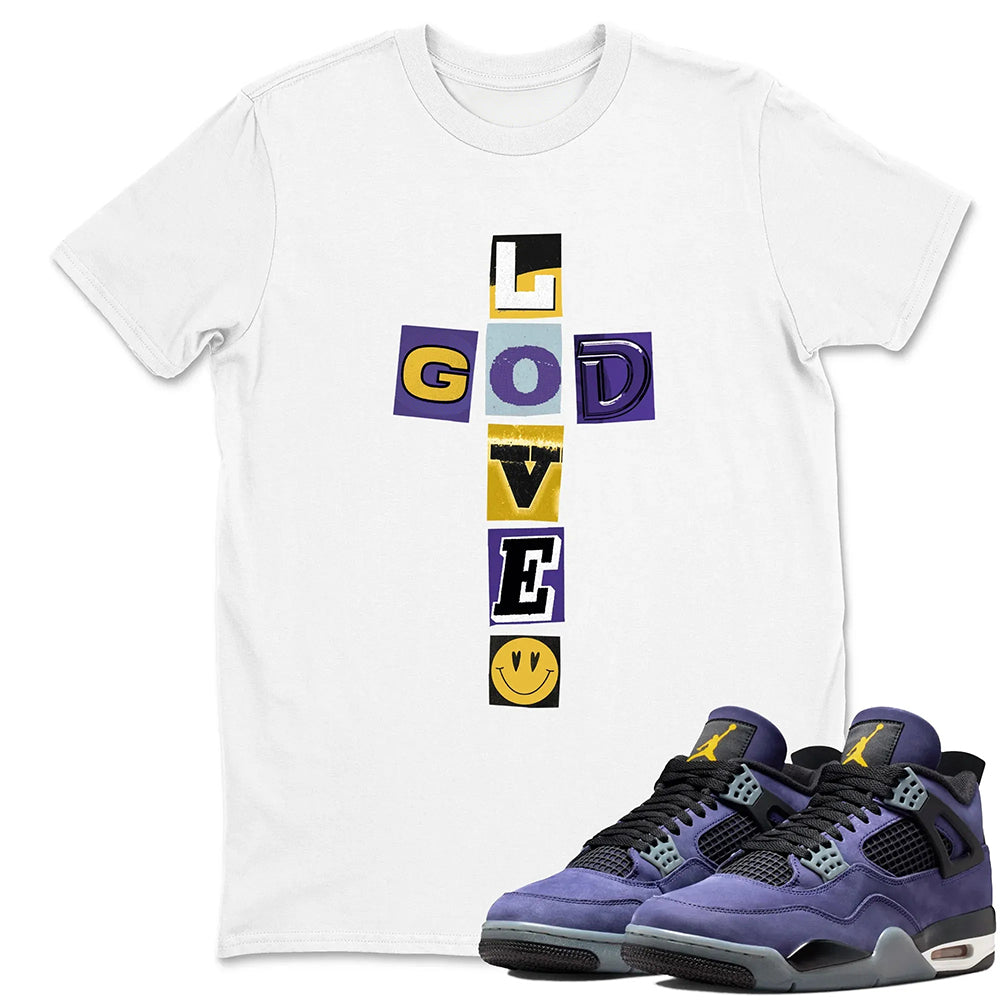 God Love RUNIX  Sneaker Tees - Air Jordan 4 Lakeshow