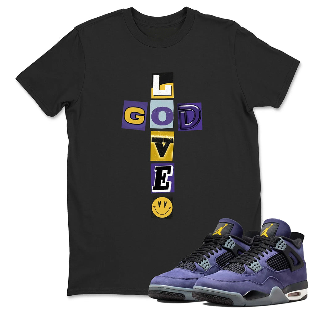 God Love RUNIX  Sneaker Tees - Air Jordan 4 Lakeshow