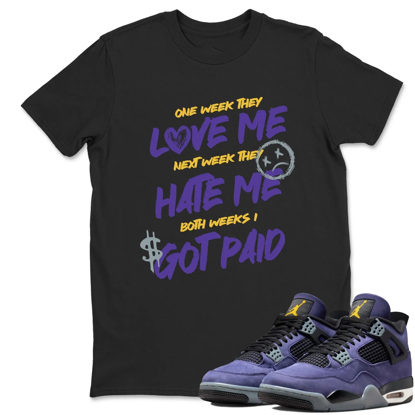 I Got Paid RUNIX Sneaker Tees - Air Jordan 4 Lakeshow