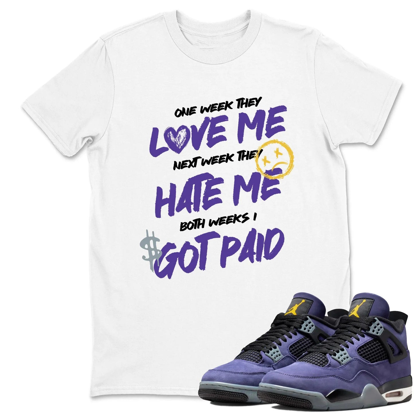 I Got Paid RUNIX Sneaker Tees - Air Jordan 4 Lakeshow