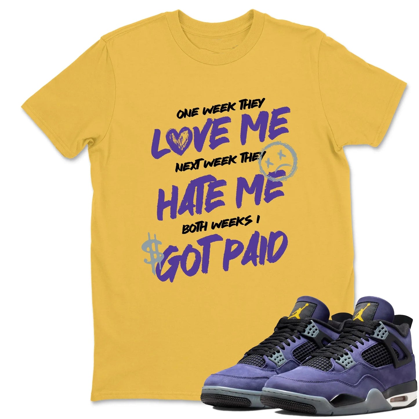 I Got Paid RUNIX Sneaker Tees - Air Jordan 4 Lakeshow