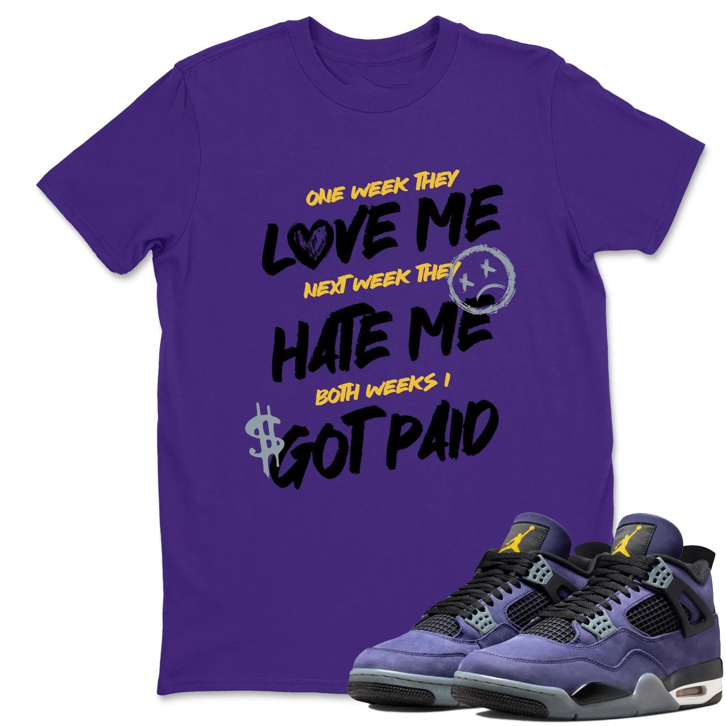 I Got Paid RUNIX Sneaker Tees - Air Jordan 4 Lakeshow