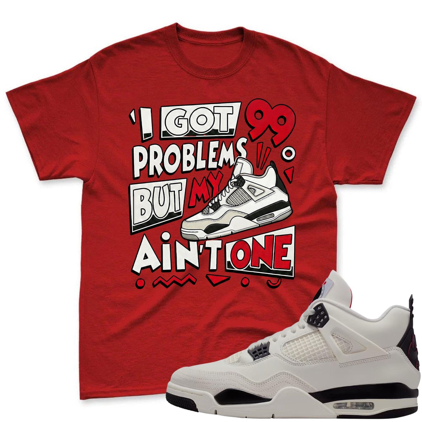 PROBLEM!Jordan 4 Flight Club Sneaker Mactching T-Shirt