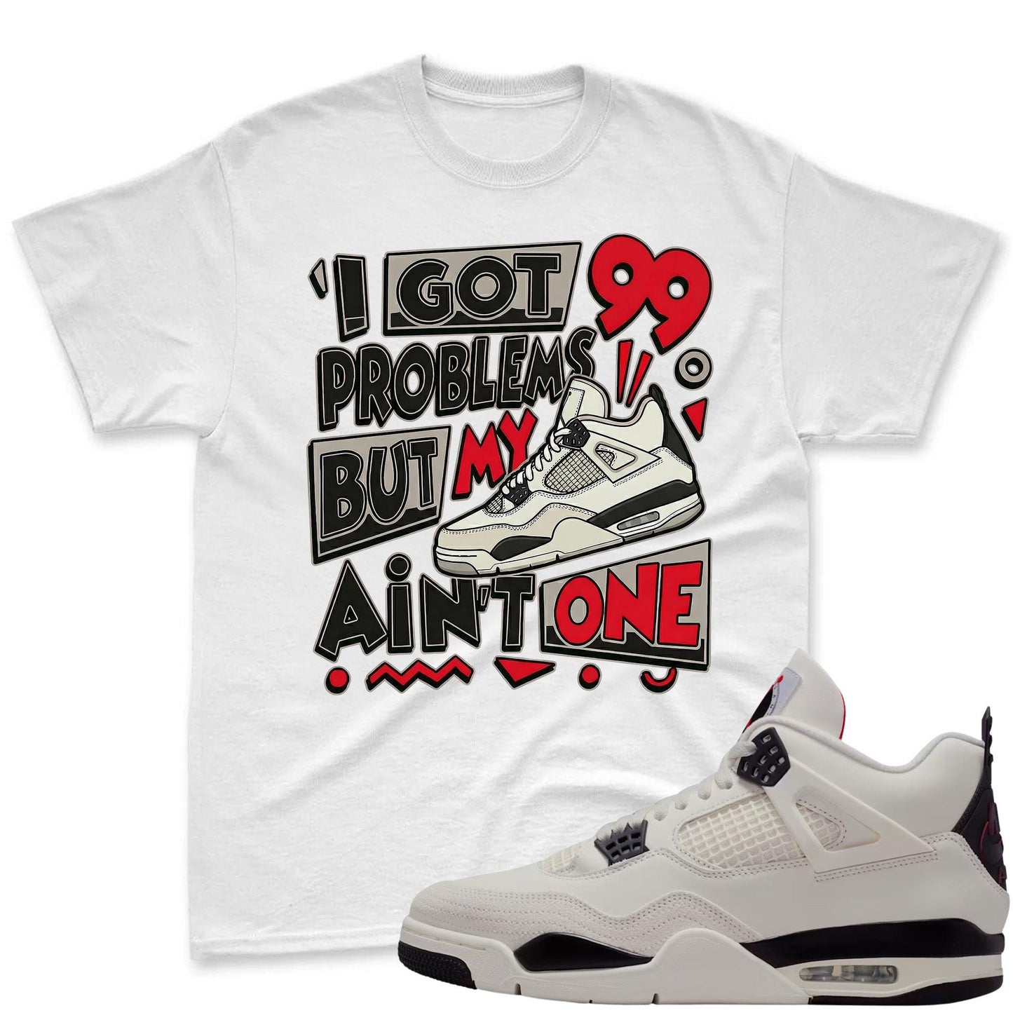 PROBLEM!Jordan 4 Flight Club Sneaker Mactching T-Shirt