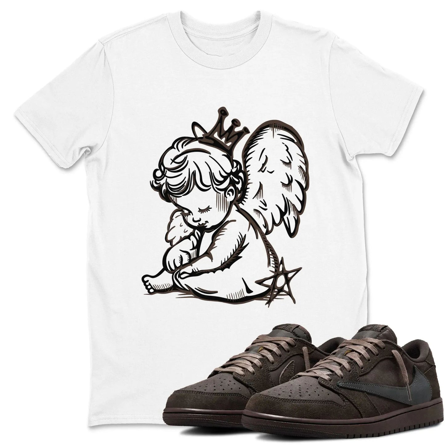 Neon Angel RUNIX Sneaker Tees - Air Jordan 1 Travis Scott Velvet Brown
