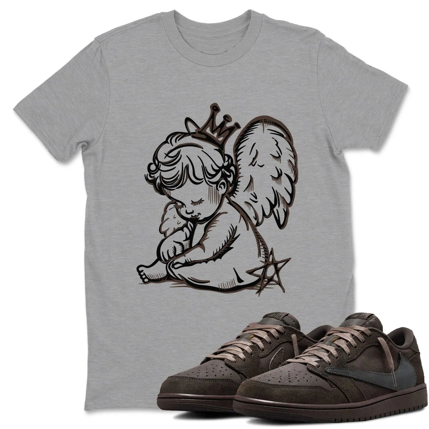 Neon Angel RUNIX Sneaker Tees - Air Jordan 1 Travis Scott Velvet Brown