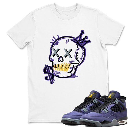 Neon Skull RUNIX  Sneaker Tees - Air Jordan 4 Lakeshow