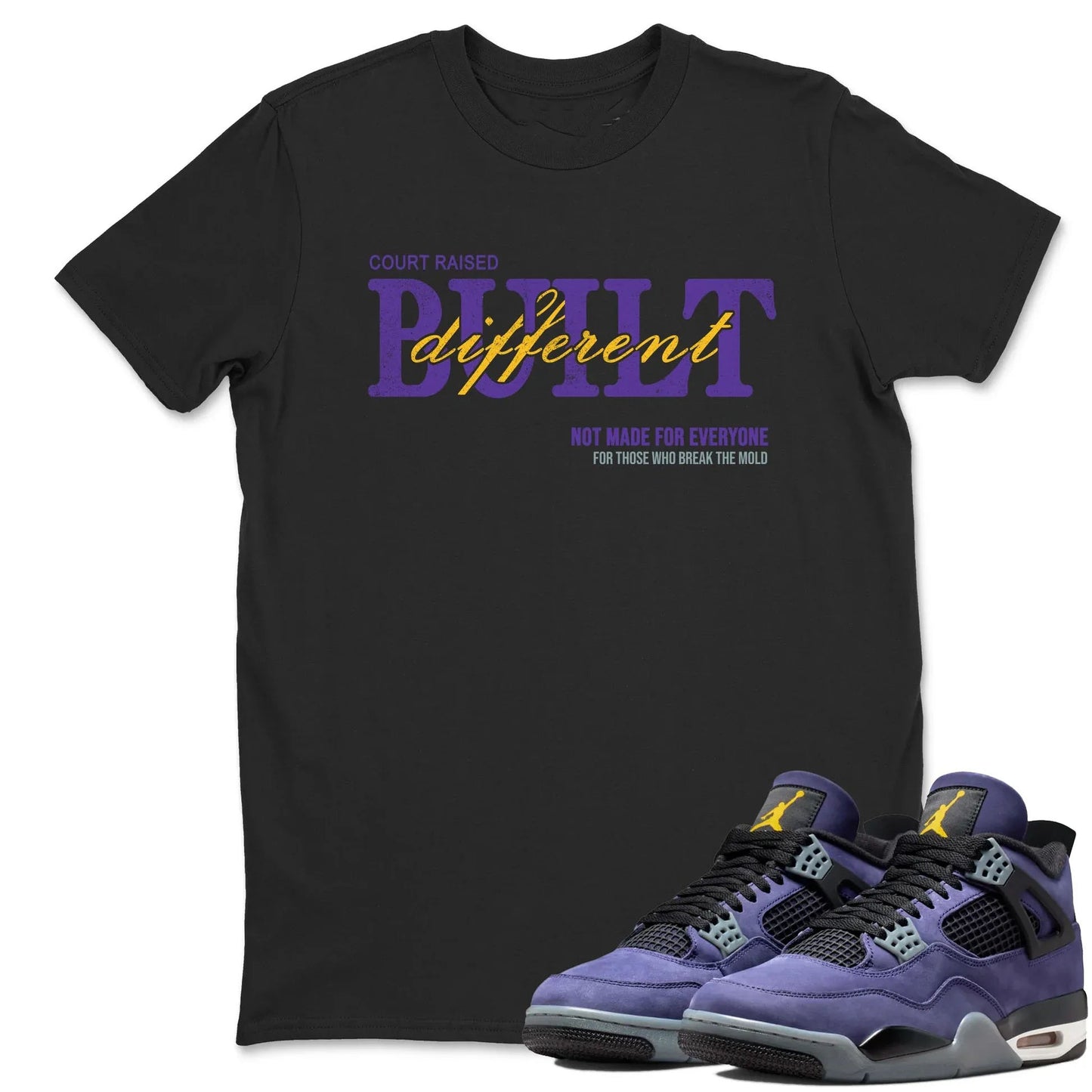 Vintage Built Different RUNIX  Sneaker Tees - Air Jordan 4 Lakeshow