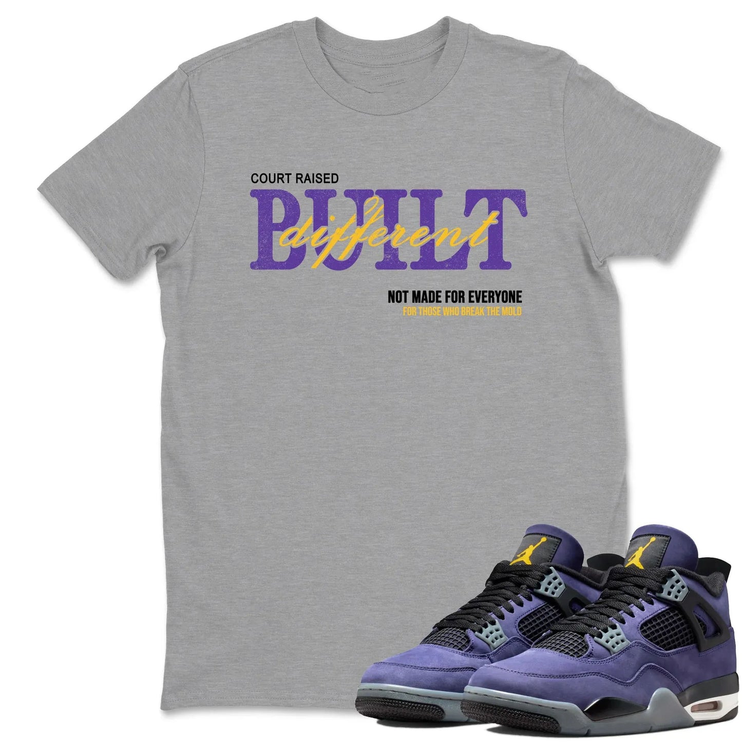 Vintage Built Different RUNIX  Sneaker Tees - Air Jordan 4 Lakeshow