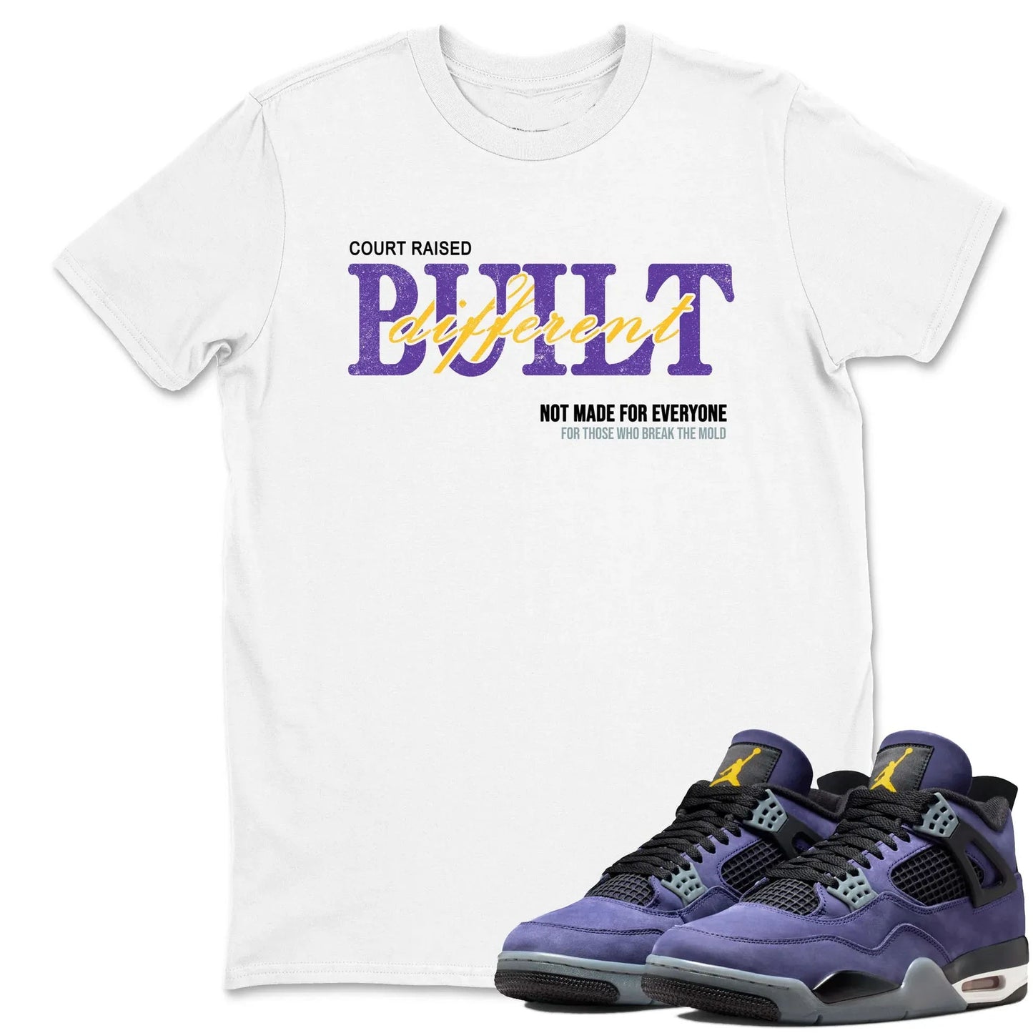 Vintage Built Different RUNIX  Sneaker Tees - Air Jordan 4 Lakeshow