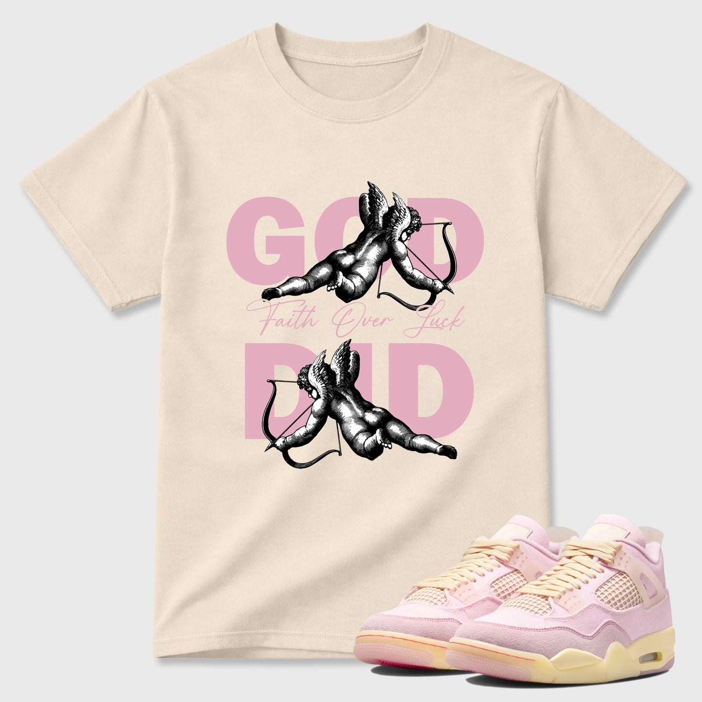 God Did  Sneaker Tees - Air Jordan 4 Iced Carmine