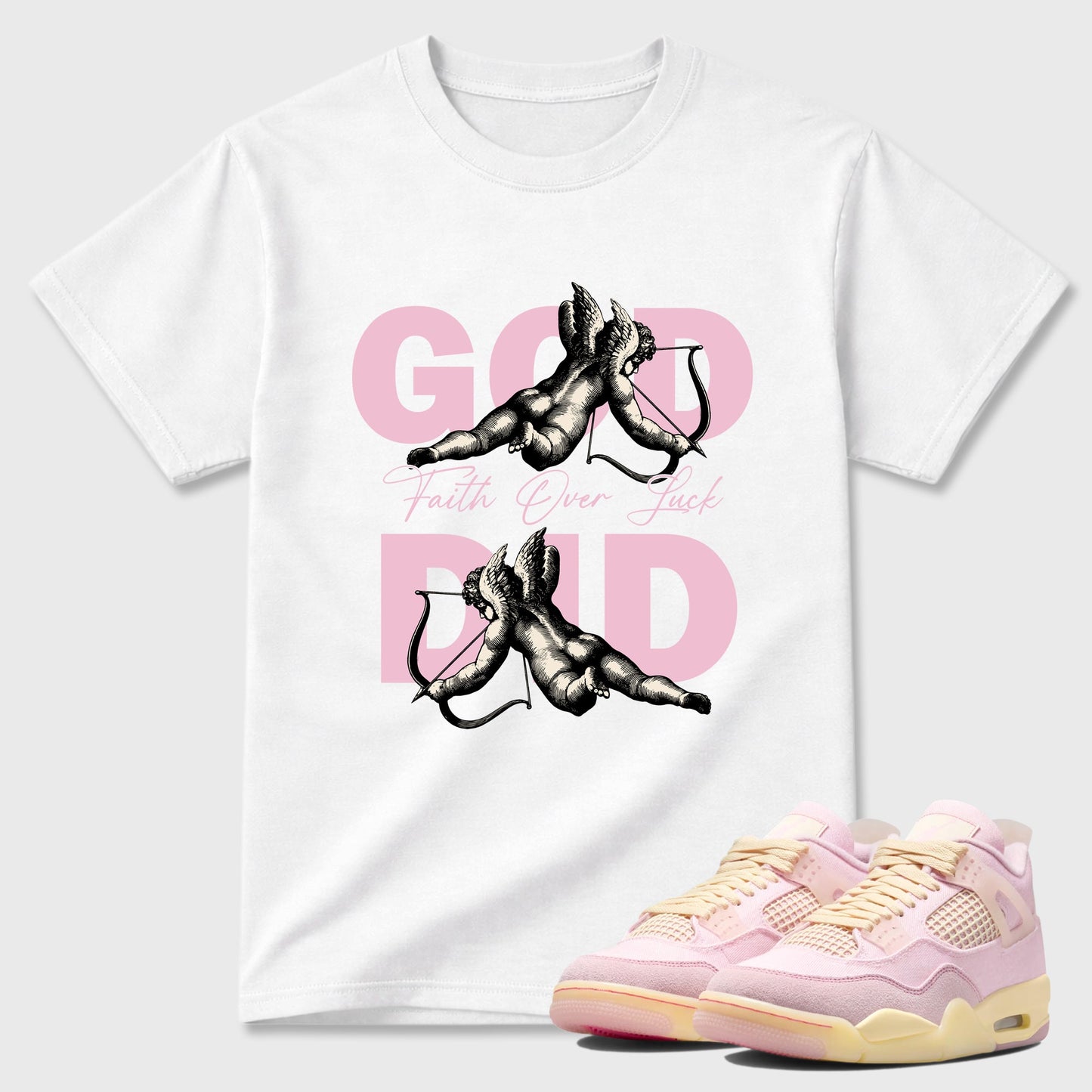 God Did  Sneaker Tees - Air Jordan 4 Iced Carmine