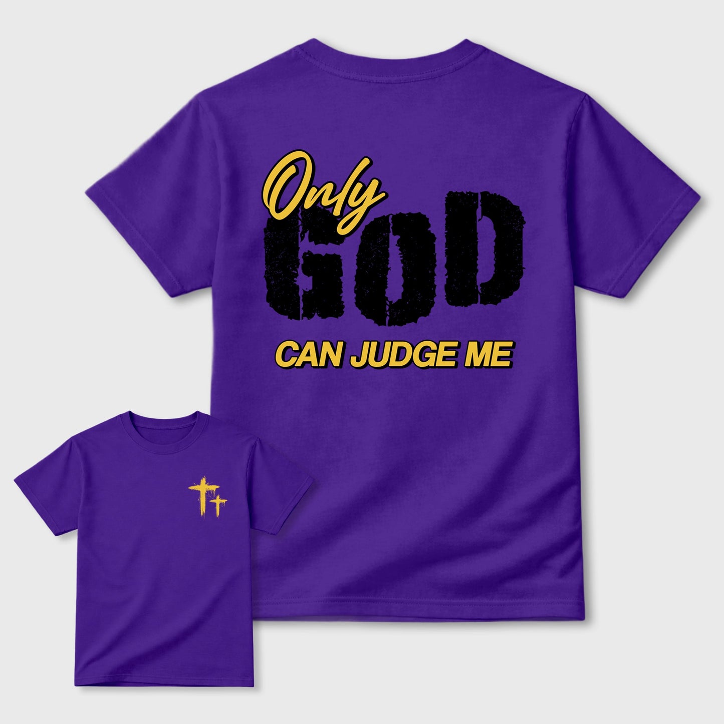 Only God Can Judge Me Sneaker Tees - Air Jordan 4 Lakeshow